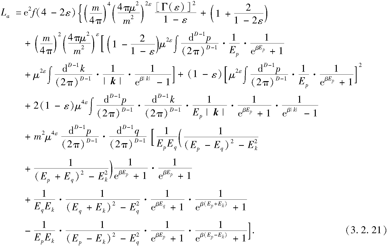 3.2 虛時溫度場論中QED兩圈熱力學勢